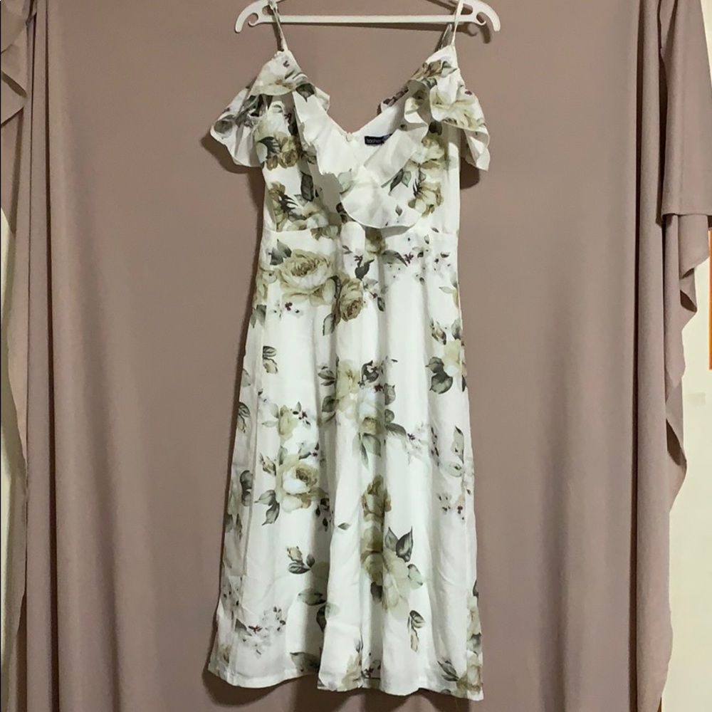 White Floral Summer Dress